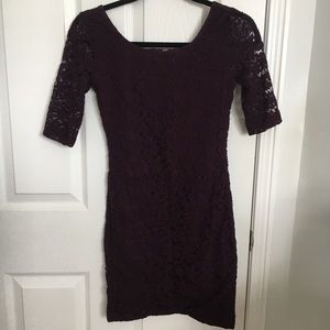 Purple lace dress